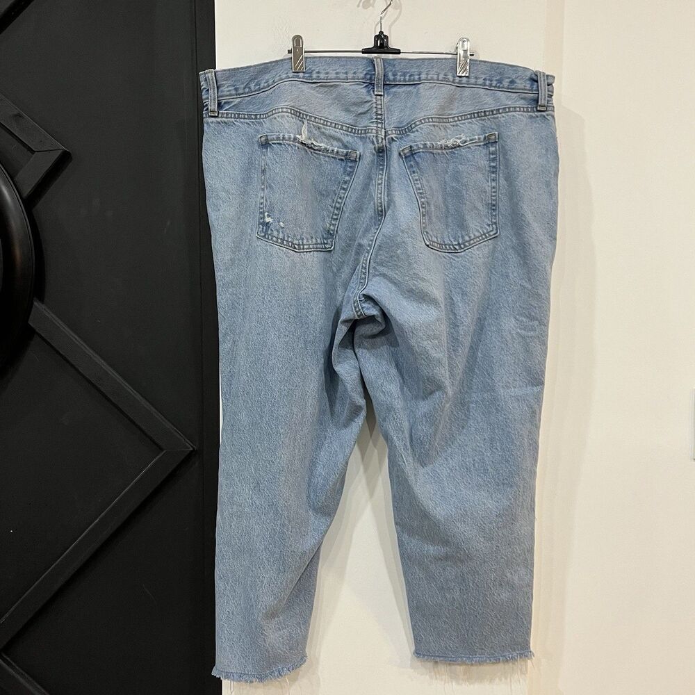 Old Navy Extra High Rise Buttonfly Distressed Ripped Cropped Jeans Size 22 Plus - Picture 7 of 10